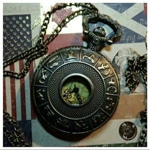 Zodiac map pocket watch